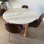Mesas de comedor de marmol y madera - Tamaños personalizados - Caliza Marmol