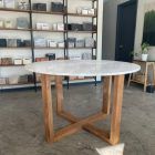 Mesas de comedor de marmol y madera - Tamaños personalizados - Caliza Marmol