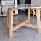 Mesas de comedor de marmol y madera - Tamaños personalizados - Caliza Marmol